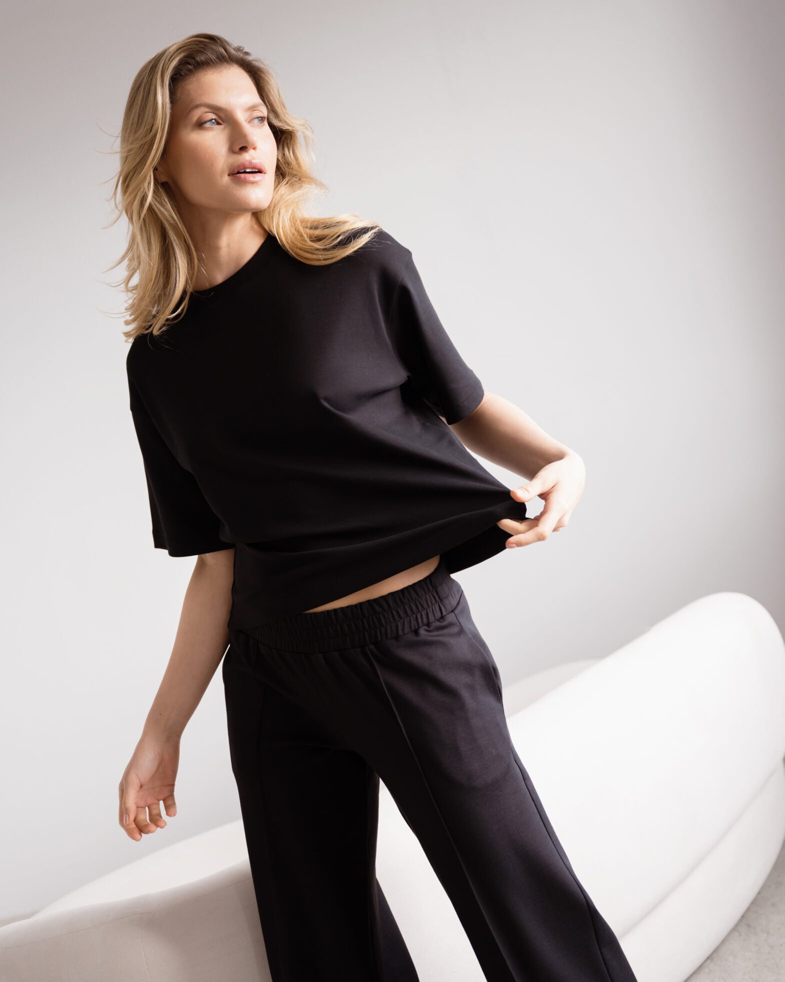 Czarny t-shirt bawełniany