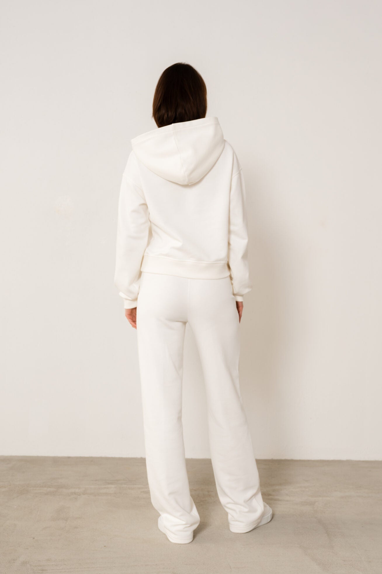 WEISSES BARLETTA-KAPUZENSWEATSHIRT