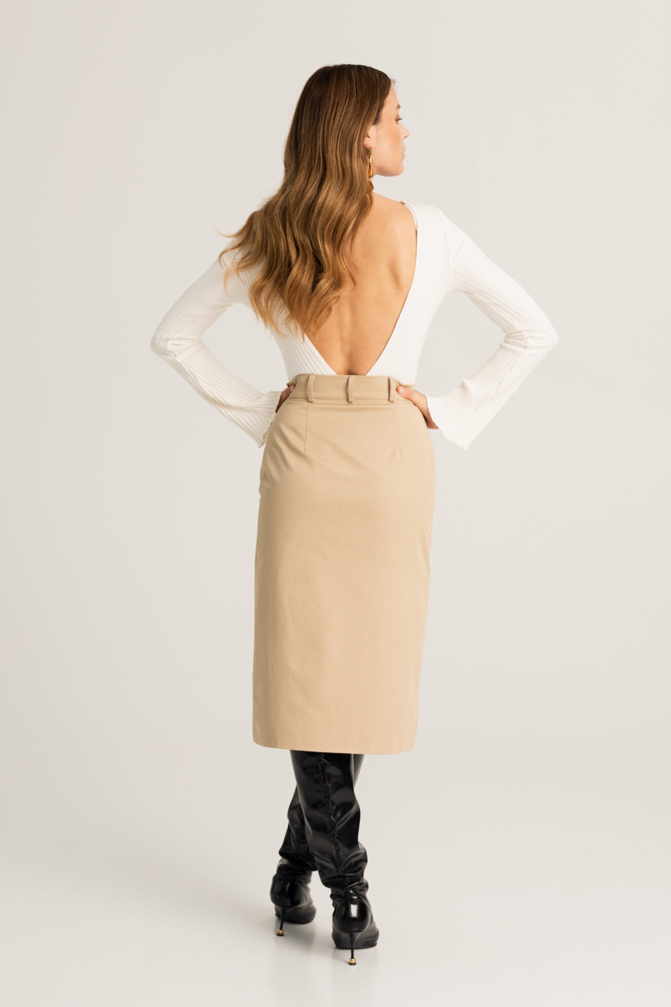 BAWEŁNIANA SPÓDNICA MIDI PARMA