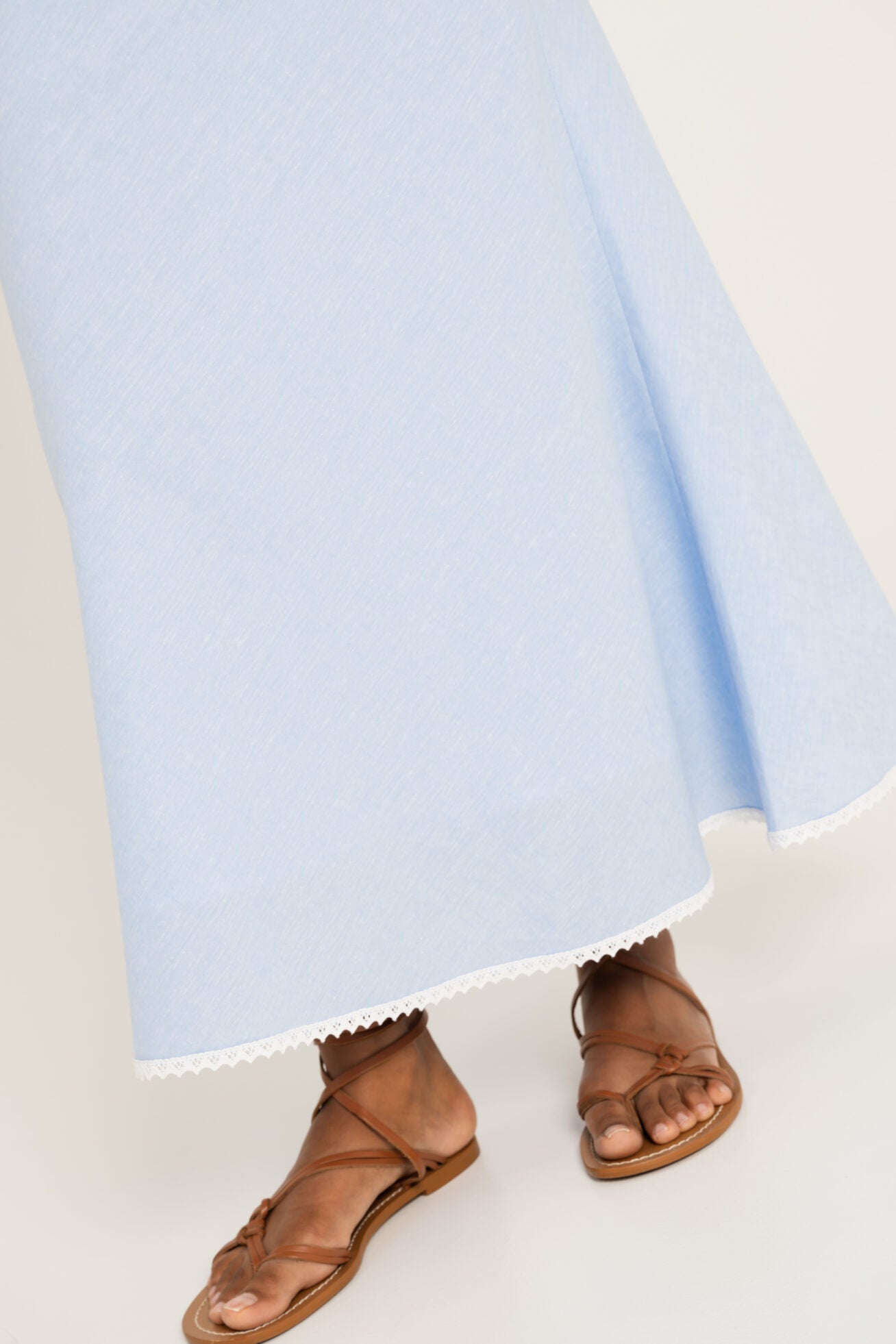 BLAUES ONE-SHOULDER-KLEID KLARA