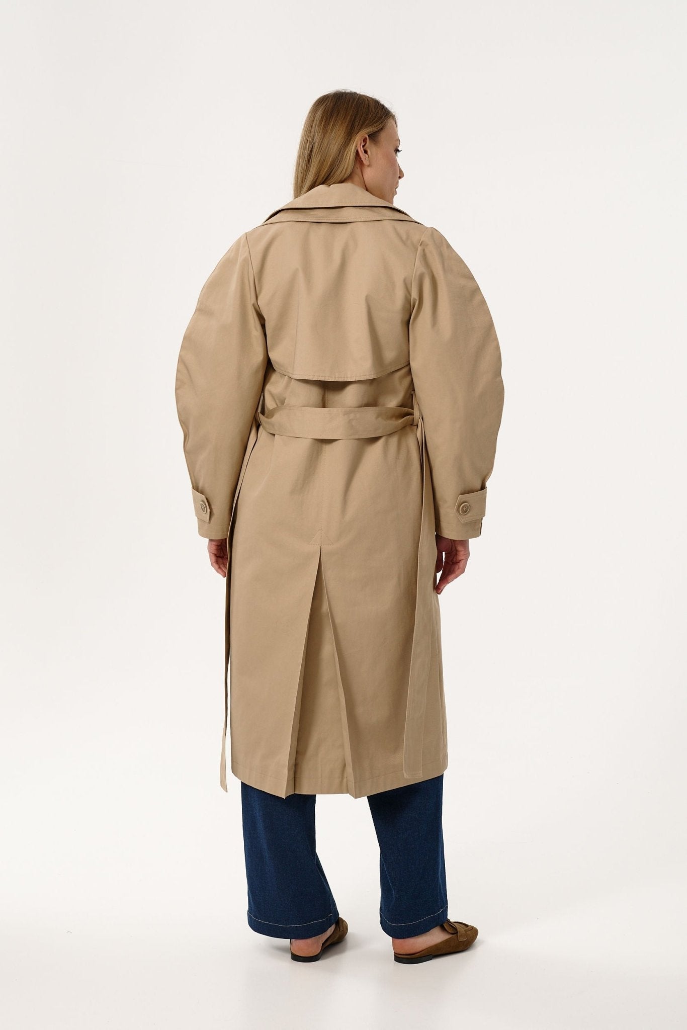BAWEŁNIANY BEŻOWY TRENCH FARINA - Saintby