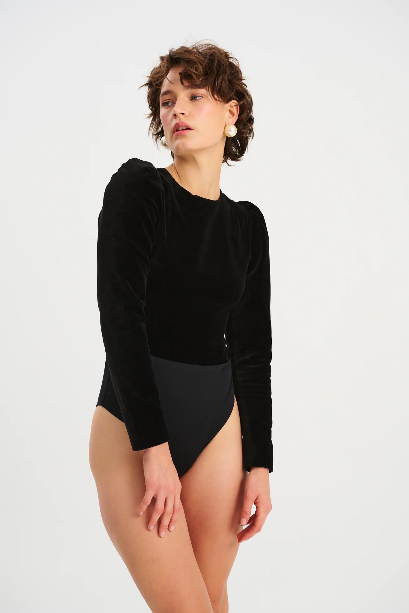 CZARNE AKSAMITNE BODY SANTO - KOLEKCJA LIMITOWANA - Saintby