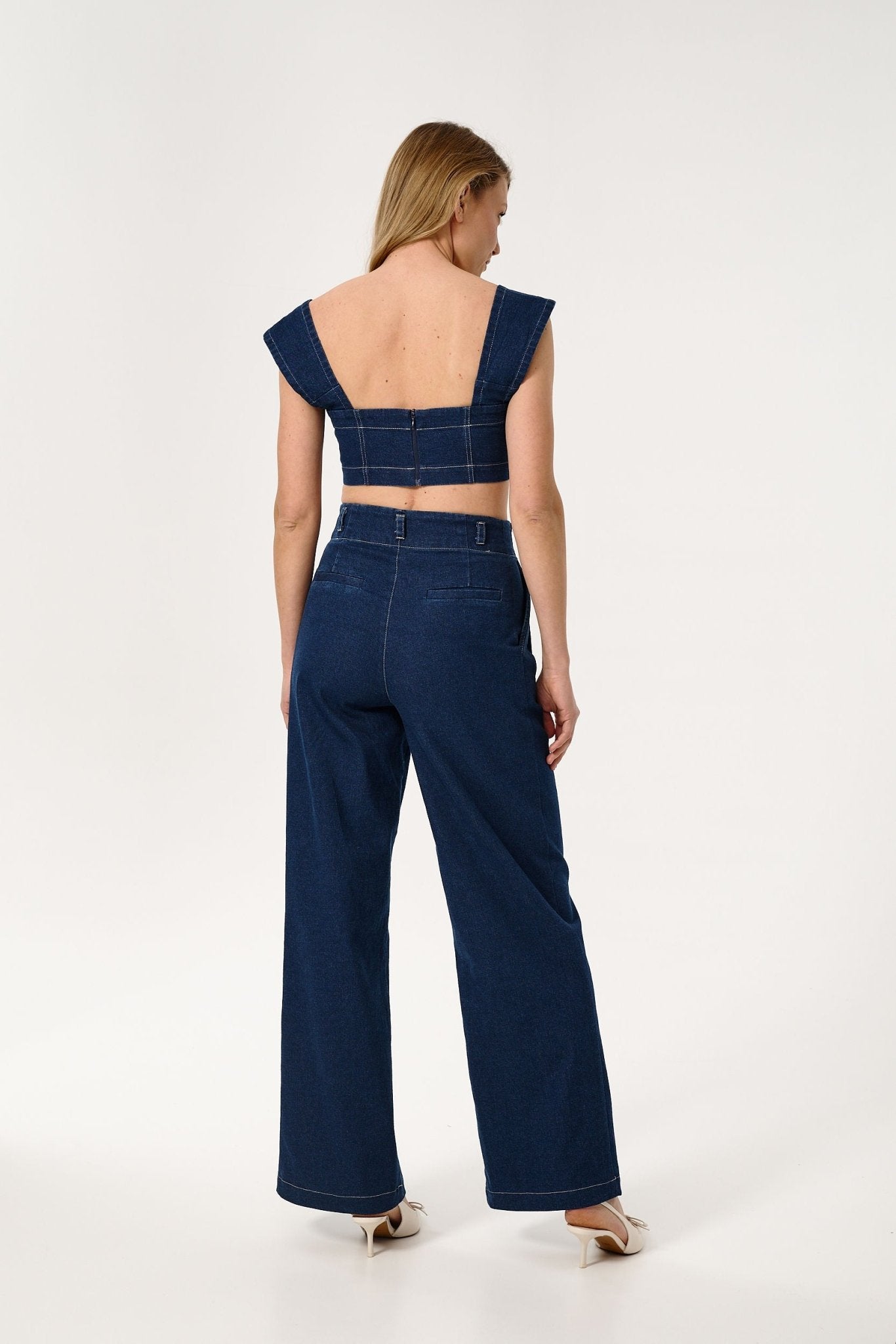 SPODNIE JEANSOWE DORIA Z WYSOKIM STANEM - Saintby