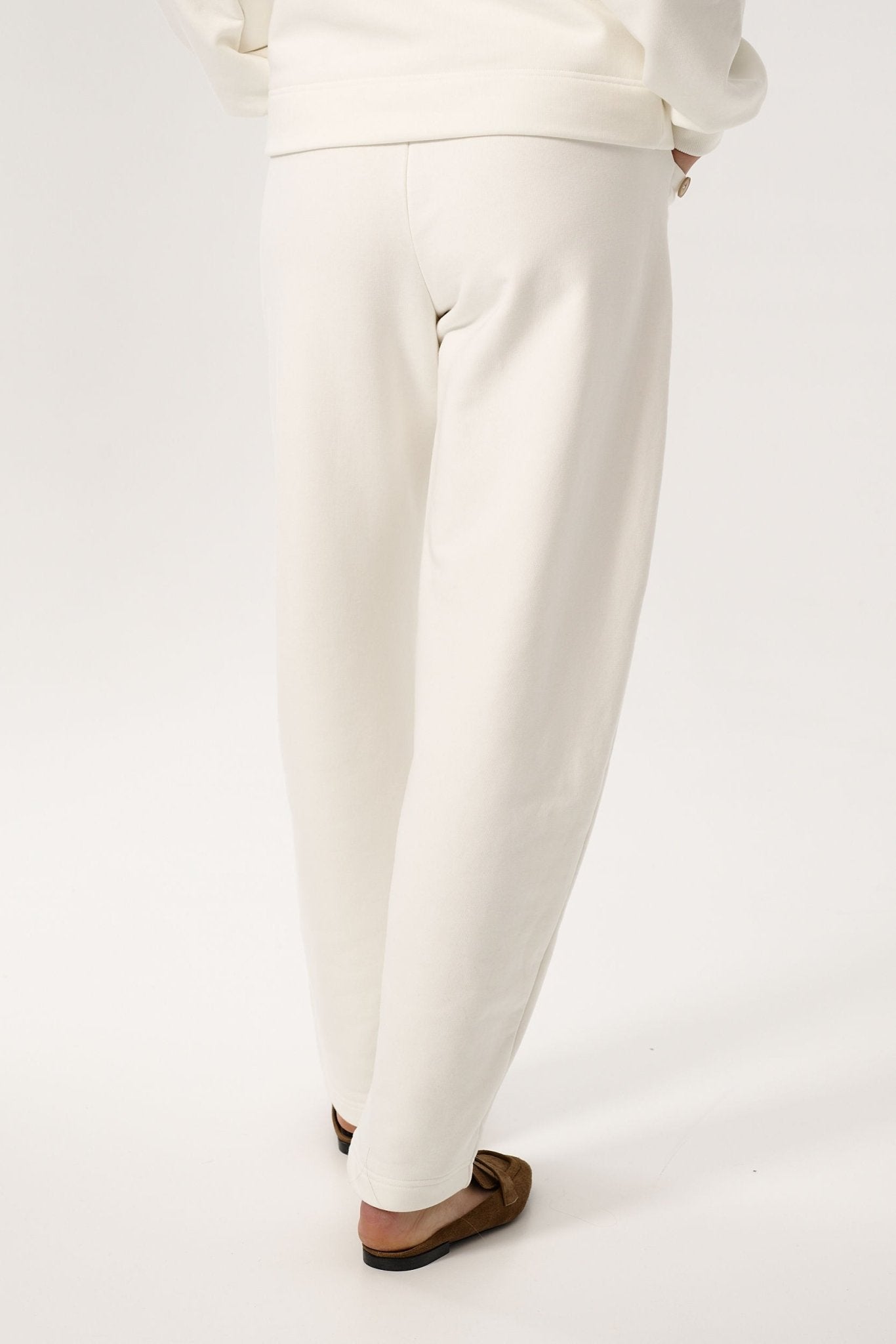 BAWEŁNIANE SPODNIE ALCAMO OFF WHITE - Saintby