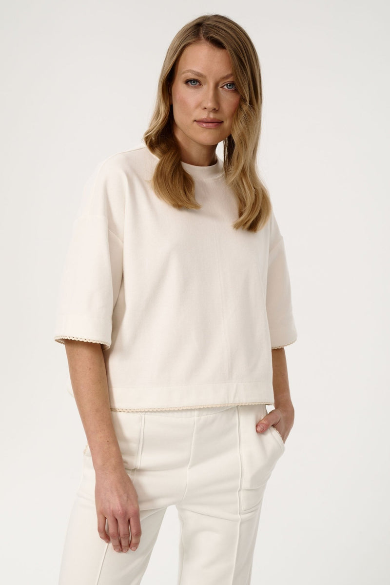 Bawełniany T-shirt Tito z koronką