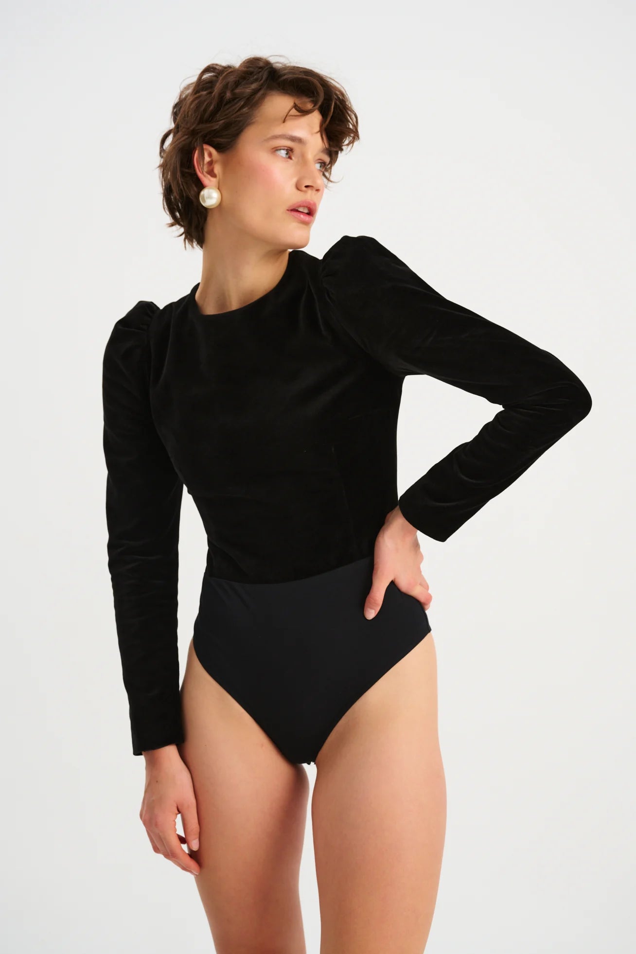 CZARNE AKSAMITNE BODY SANTO - KOLEKCJA LIMITOWANA - Saintby