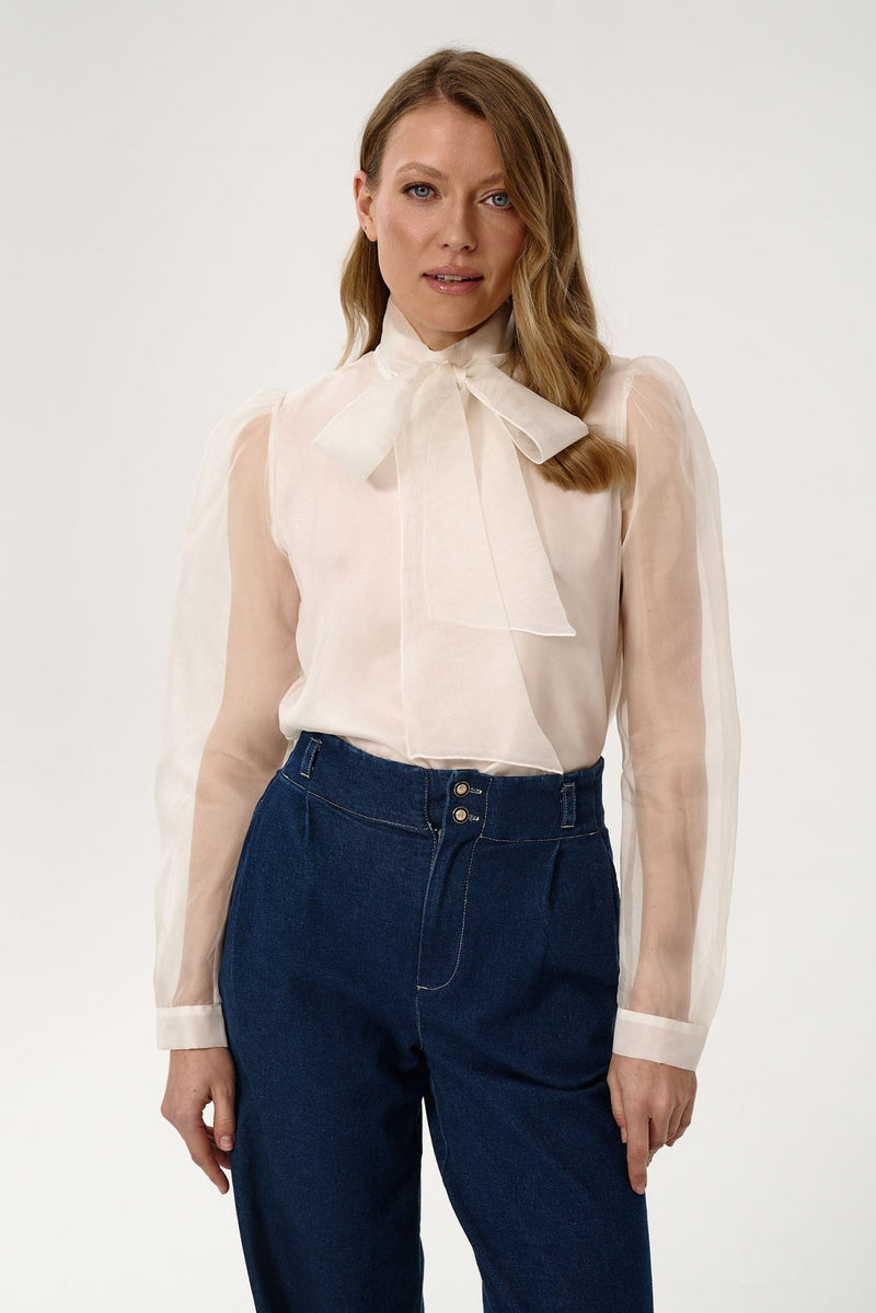 Kremowa jedwabna koszula Ardore