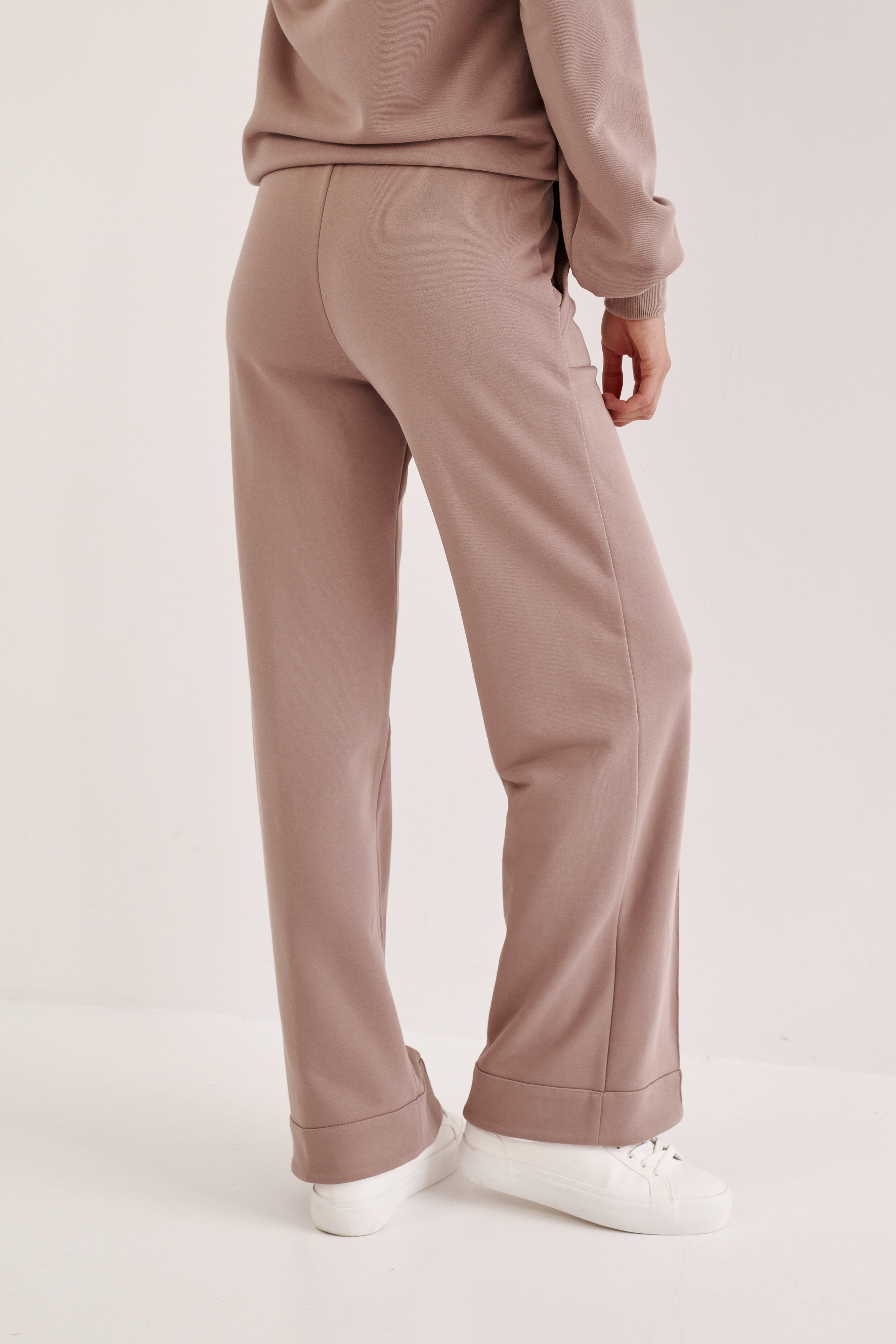 CREAM COTTON AREZZO LONG TROUSERS