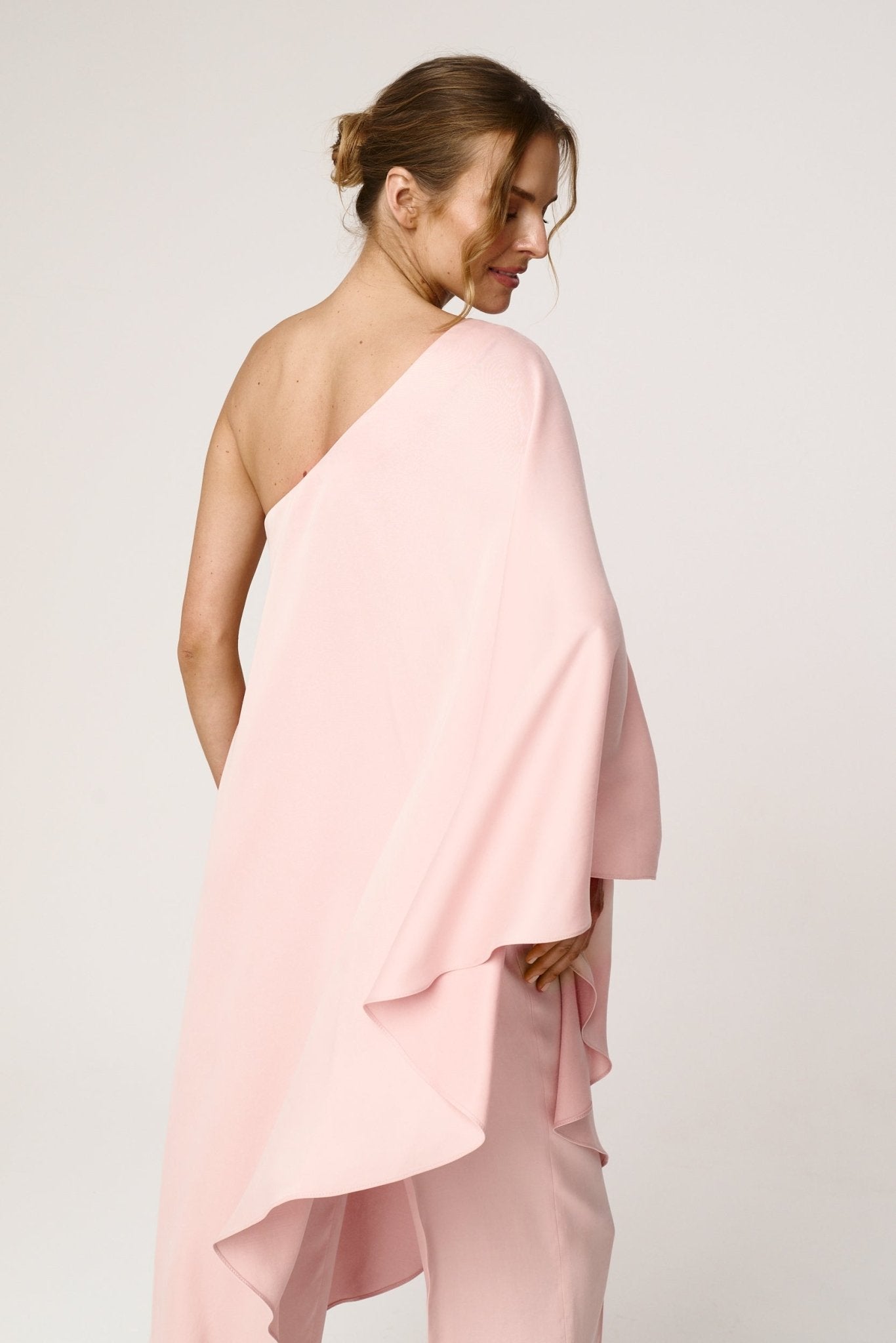 RÓŻOWY TOP NA JEDNO RAMIĘ LAVELLO - Saintby