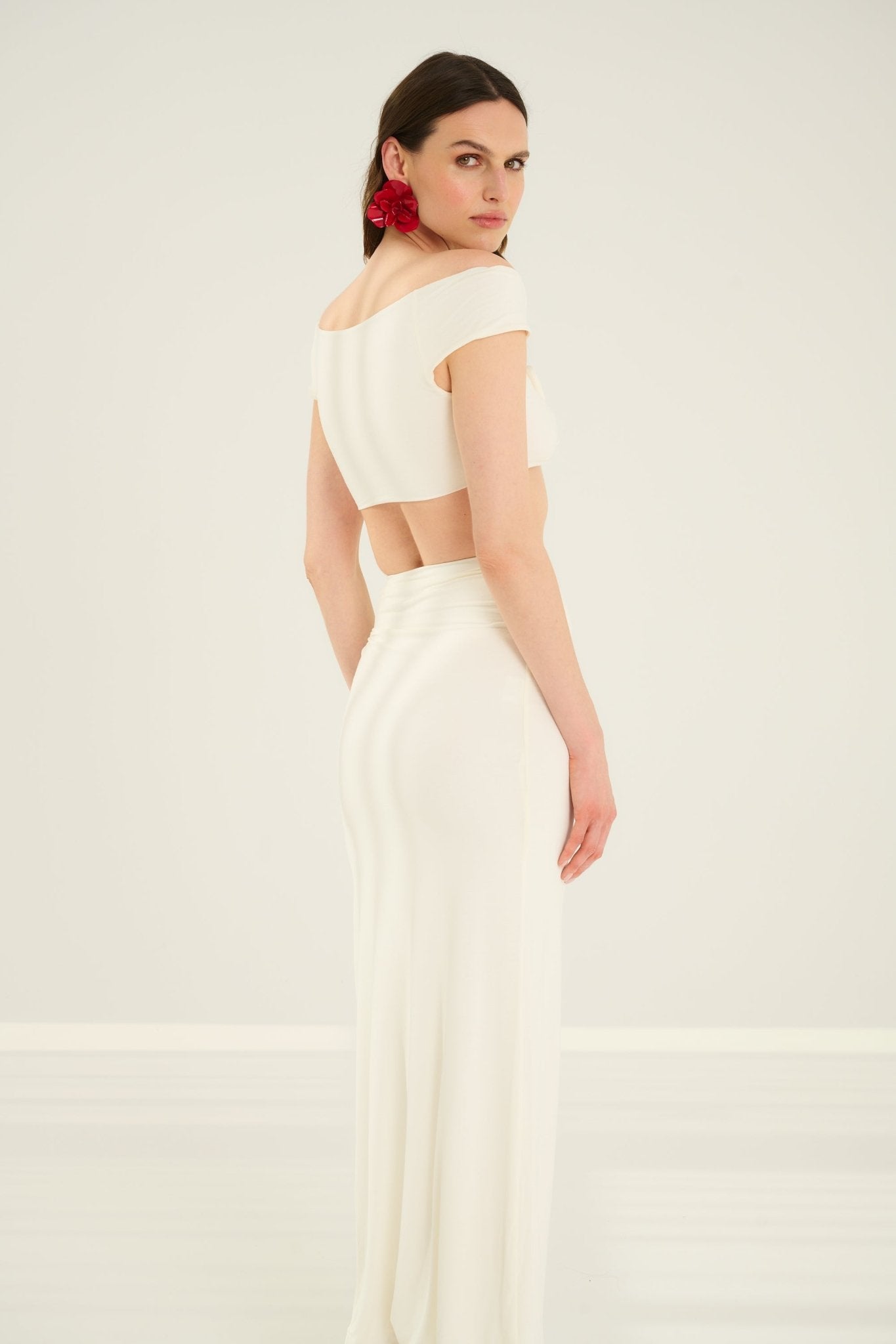 SET ENNA KREMOWY Z WISKOZY - Saintby